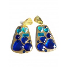 Deep Blue Dangle Earrings